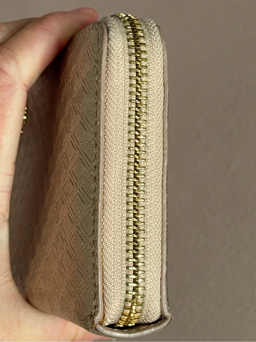 Tory Burch Marion Diamond Quilted Metallic Leather Zip Around Wallet 🪩